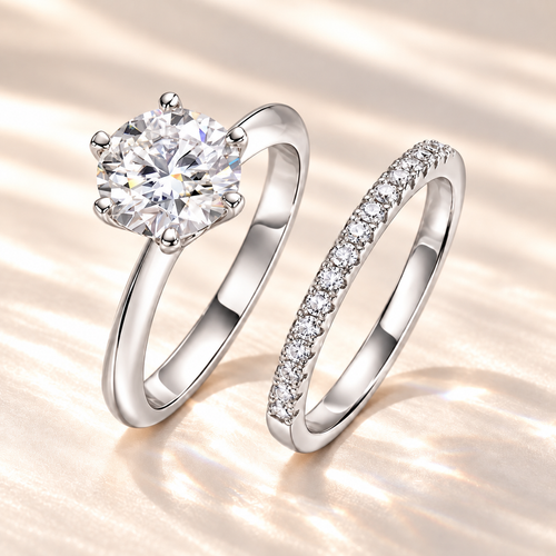 SOLVAZ Classic Bridal Duo in silver — front angle