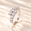 Graduated Moissanite Ring — angle 1