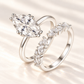 SOLVAZ Marquise Duo Ring Set