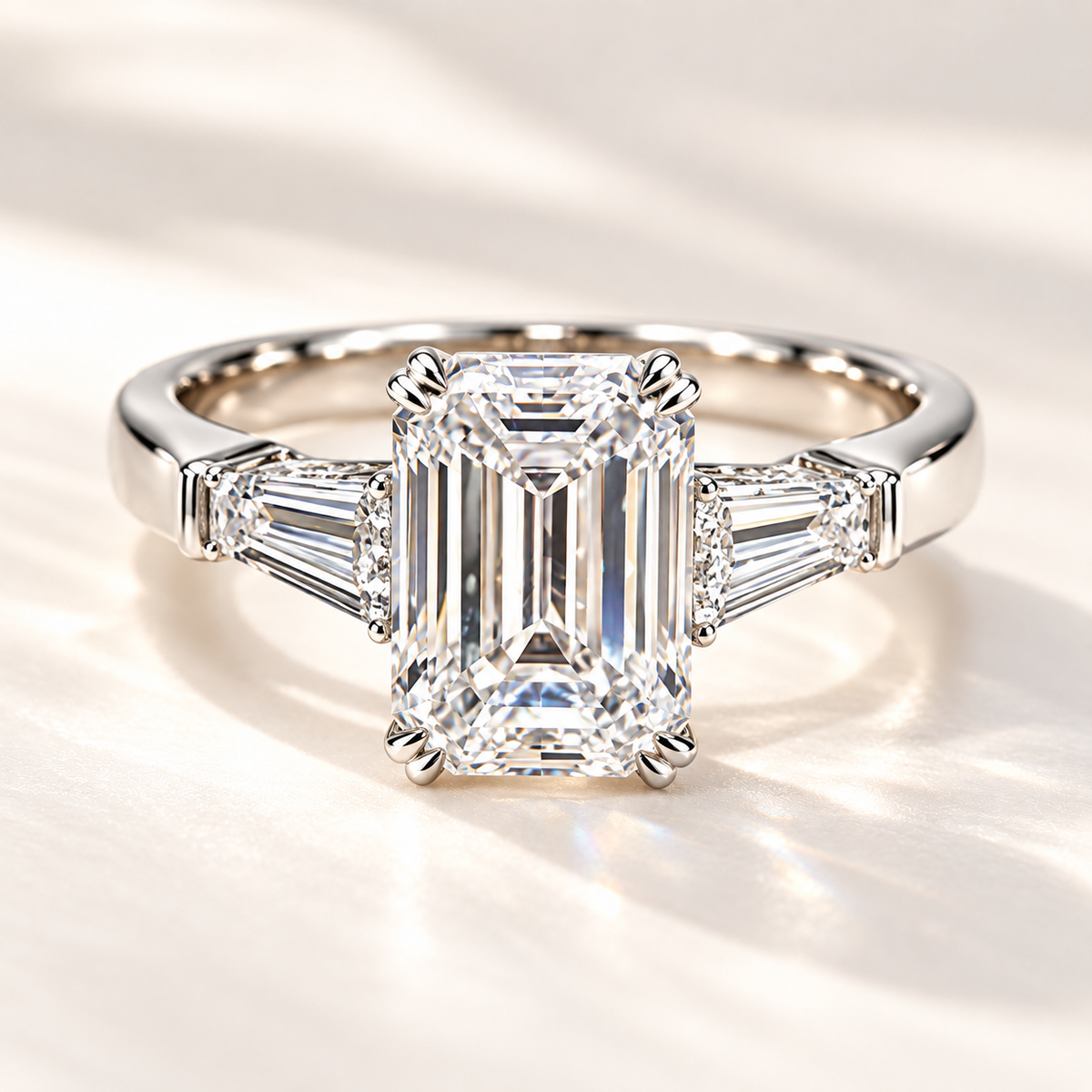 SOLVAZ Radiant Three-Stone Ring
