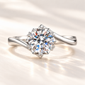 SOLVAZ Round Solitaire Ring