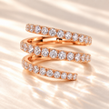 SOLVAZ Spiral Moissanite Ring — Rose Gold angle 1