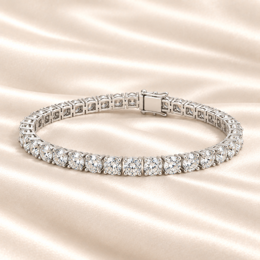 SOLVAZ Moissanite Tennis Bracelet — side profile